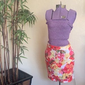 Floral charter club pencil skirt